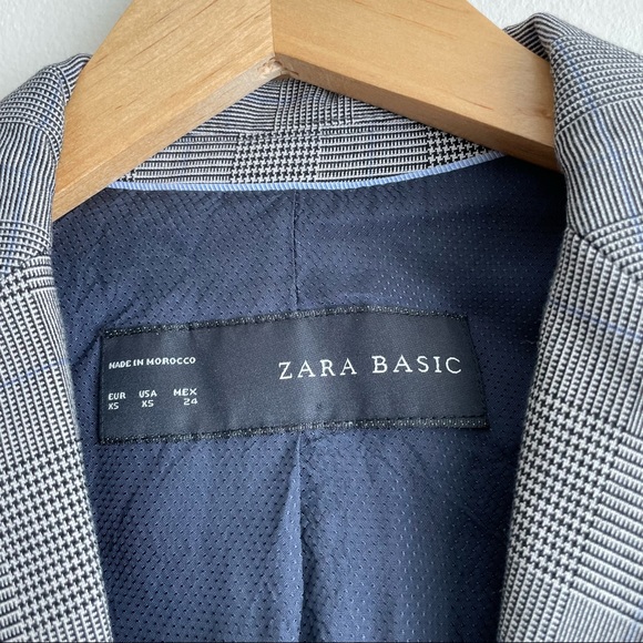 Zara Classic Fit Glen Plaid Blazer Grey - Picture 5 of 10